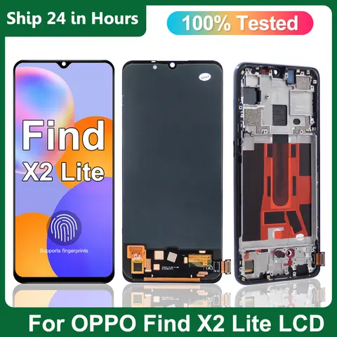 S065b677b507945cf8e9465da3db8794ck_480x480q75 OLED For OPPO Find X2 Lite LCD Display Screen 6.4" CPH2005 Find X2 Lite Touch Digitizer Assembly Replacement (New) - Image 1
