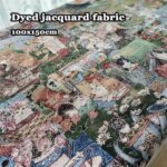 Catone Cat Lovely Idyllic Table Fabric Cloth Yarn-Dyed Jacquard Diy Tablecloth Table Curtain Clothing Skirt Fabrics 150x100cm (New)