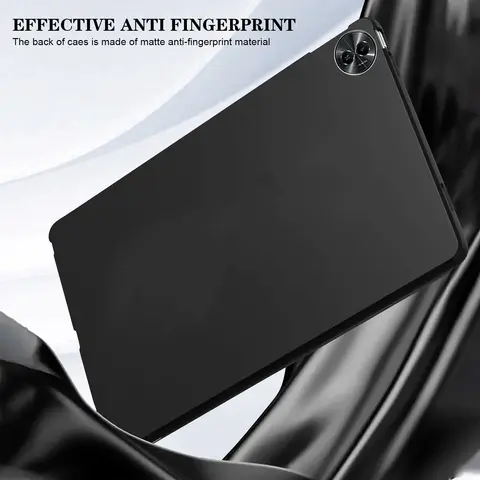 S06aef9c97b4740988d1d9b1b9bfb6dc5i_480x480q75 Silicone Tablet Case Realme Pad 2 115 Pad Mini 88 OPPO Pad SE Pad Air2 Realme Pad X 104 Flexible Soft TPU Black Shell (New) - Image 1
