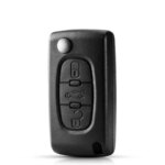 KEYYOU 3 Button Flip Folding Remote Car Key Shell Case Fob For Peugeot 407 307 607 CE0523 Blank Without Groove Key Cover Case (New)