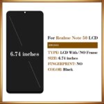 Original IPS Realme Note 50 LCD Display Touch Screen RMX3834 OPPO Realme Note 50 LCD Screen Replacement Repair Parts (New)