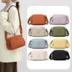 Casual Versatile Crossbody Bag Waterproof Multi layered Nylon Travel Bag Lightweight Mom Bag for Women (New)