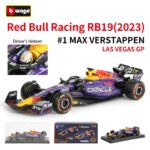 Bburago 1:43 Red Bull 2023 Las vegas F1 Racing RB19 Die Cast Vehicles Model Formula Racing Car Toys Acrylic Box (New)