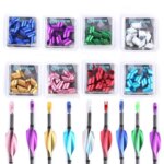 50pcs New 1.8 inch Archery Spin Vanes Spiral Feather DIY ArrowWith sticker Tape Arrow Accessories Right Wing OR Left Wing (New)