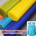 210D diamond patterned jacquard Oxford cloth PU coating waterproof and tear resistant fabric backpack handbag tent fabric (New)