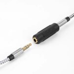5Pcs 635mm to 35mm Stereo Mono Male Plug Female Audio Jack Connector Adapter Converter Speaker (New)