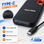 USB32 Mobile External Hard Drive Plug Play 1TB Slim External Storage Disk SSD Hard Disk Large File Transfer Laptop MAC (New)