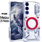 Aluminum Alloy Metal 360 St Frameless Bumper Case Meizu 22 Hollow Shockproof Heavy Duty Back Cover Meizu 21 Note Capa (New)