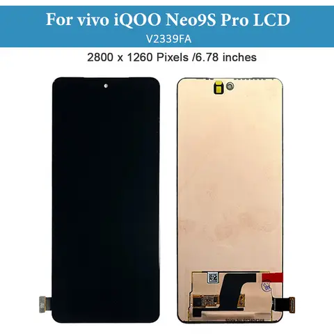 S088055b195dd43d289ec27b55e0946baP_480x480q75 678 AMOLED vivo iQOO Neo9S Pro LCD Display V2339FA Touch Screen Digitizer Assembly vivo iQOO Neo 9S Pro Replacement (New) - Image 1