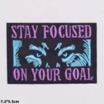 Lion Focus On Your Goal Iron on Embroidered Cloth Clothes Patch For Clothing Girls Boys (New)