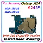 For Samsung Galaxy A24 A245F Motherboard  Full Chips Android OS  Unlocked SM-A245F 4+128GB Logic Board 6+128GB Mainboard 4G (New)