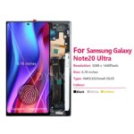 AMOLED Display For Samsung Note 20 Ultra N986B N985F Display Note20 Ultra 4G 5G LCD Touch Screen Replacement Support Fingerprint (New)