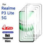 1-4PCS Screen Protector Realme P3 Lite 5G P 3 Tempered Glass Crystal 9H High Aluminum Anti Scratch Case Friendly Fingerprint (New)
