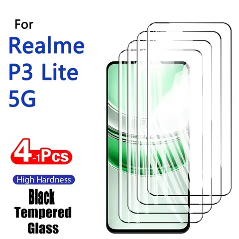 S0989549777124e7dab8e2fbb0dc85aec9_480x480q75 1-4PCS Screen Protector Realme P3 Lite 5G P 3 Tempered Glass Crystal 9H High Aluminum Anti Scratch Case Friendly Fingerprint (New) - Image 1
