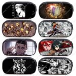 Anime Attack on Titan Cosmetic Case Pencil Bag Shingeki No Kyojin Stationary Storage Pen Bag Levi Eren Pencil Box School Cases (New)