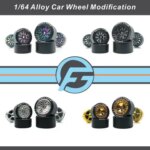 FANSGUY Adult Car Model Wheel Parts 1Set 1/64 Alloy Car Staggered Front Small Rear Large Wheel 11.2mm+13mm BMS-E/G/H-P Series (New)