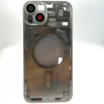 iPhone 14 Middle Frame + Transparent Back Glass Housing Replacement With SIM Card Tray Buttons Adhesive Sticker Repair Kit (New)