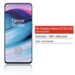 643AMOLED Oneplus Nord CE 5G EB2101 Screen Frame Touch Panel Digitizer 1+Nord CE 5G EB2103 Display Frame (New)