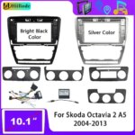 Hiirode Car Android Radio Stereo Player Frame Fascia For Skoda Octavia 2 A5 2004-2013 Panel Power Wiring Cord Harness Canbus (New)