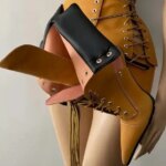 Gladiator Heels Patchwork Front Lace Up Boots Pointy Toe Stiletto Booties Women Luxury Designer Shoes Modern Zapatos De Mujer (New)