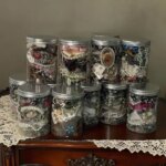Jewelry Jar Gift Set Build Own Jewelry Collection Vintage Mystery Jewelry Jar for Women Surprise Mixed Set with Necklaces (New)