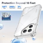 Tecno Pova 7 Ultra 5G LJ9 Case Air Cushion Shockproof Silicone Bumper Clear Airbag Back Cover Hard Case Tecno Pova 7 Ultra (New)