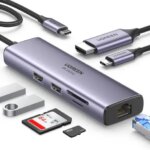 UGREEN Revodok 7 in 1 USB C Hub Gigabit Ethernet Adapter 4K@60Hz-HDMI 100W PD Charging USB a Data Ports SD/TF Card Reader (New)