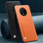 Silicone Protection Case OnePlus 7T Luxury PU Leather Phone Case OnePlus 7 T One Plus 7T Matte Back Cover Coque (New)