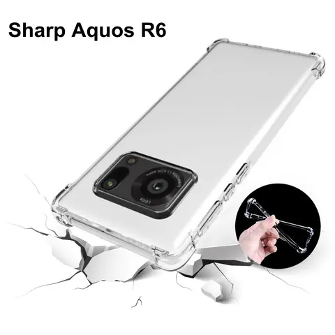 S0b80b266d33b4bcea7791d1bb98aec76Y_480x480q75 Air Cushion Shockproof Clear Airbag Silicone Bumper TPU Back Cover Soft Phone Case Sharp Aquos R6 SH-51B (New) - Image 1