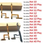BackShell Volume Button Power Switch On Off Button Flex Cable infinix Hot 10 11 12 12i 20 30 30i 40 40i 50i Play Pro 4G 5G Bangladesh (New)