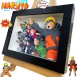 Naruto 3D Picture Ornament Cute and Fashionable Creative Hatake Kakashi Desktop Display Painting Gift for Friends Birthday (New)