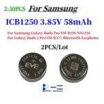2 50 Lot ICB1250 3.85V 58mAh Battery Samsung Galaxy Buds Pro SM R190 NS1250 Galaxy Buds 2 Pro SM R177 Bluetooth Earphone Bangladesh (New)