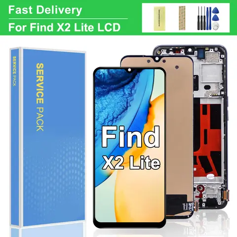 S0c9a37139abb4ccab3a854513baa9ba8d_480x480q75 OLED TFT LCD With Frame OPPO Find X2 Lite LCD CPH2005 LCD Display Touch Panel Screen Digitizer Assembly Replacement Parts (New) - Image 1