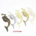 5 pieces (mermaid) vintage zinc alloy charm metal pendant DIY jewelry discovery making accessories 734 (New)