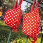 New S/L Size Print Red Dot Belt Bag Cute Nylon Large Capacity Sling Fanny Pack Waterproof Waist Zipper Bag for Girls Fanny Pack (New)