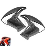 Motorcycle Carbon fiber pattern Mid Side Panel Radiator Cover Fairing Trim Cowl fit For Kawasaki ER6N 2009 - 2011 2010 (New)