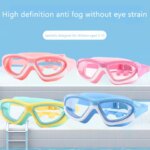New High-definition Kidsrens Swimming Goggles For Boys Girls Anti-fog Swimming Goggles Large-frame Goggles Comfortable Silic (New)