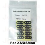 10set Rear Back Camera Glass Lens iPhone 14 13 12 11 15 Pro Max Plus X XS XR 8 7 Rear Cover Lens Big Camera Glass 3M Sticker (New)