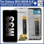 New Tested LCD Samsung Galaxy M33 LCD M336 Display Touch Screen Digitizer Assembly Samsung M33 SM-M336B DS SM-M336BU LCD (New)