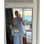 Mila Customized Mist Blue Multilayer Pleats Halter Neck Prom Dress Simple A-line Formal Evening Floor-length Vestidos De Fiesta (New)