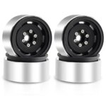 4Pcs Metal 1.9" Beadlock Wheel Rims For D90 SCX10 90046 TRX4 1/10 RC Crawler (New)
