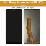 58 Original LCD Sharp Aquos sense5G SHG03 LCD Display Touch Screen Digitizer Assembly Aquos sense 5G Screen Replacemen (New)