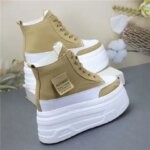 14cm Women Ankle Boots Platform Wedge Sneakers Boots Spring Autumn Summer Boots Shoes for Women Booties (New)