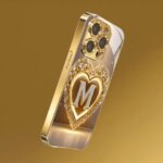 Glittering Heart-Sharp Letter M Pattern Tempered Glass Phone Case Samsung Galaxy S25 Ultra S24 S23 Plus S25 FE S23Ultr Cover (New)