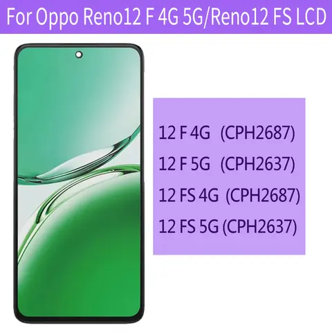 S109a2d2b9d2448f49eb4ff6a42e12222w_480x480q75 Original AMOLED Oppo Reno 12F 4G 5G CPH2687 CPH2637 LCD Display Touch Screen Digitizer Oppo Reno12FS LCD Replacement (New) - Image 1