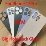 Big Hole Back Glass Cover iPhone 13Pro Replacement Parts With Free GiftsTweezers+Engraving Knife+Alcohol Pad+Back Glue+Tool Bangladesh (New)