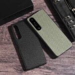 Case Sony Xperia 1 10 5 V 1 10 5 IV Luxury Nylon PU Cloth Pattern Hard Back Cover Sony Xperia 1V Shockproof Bumper (New)