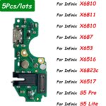USB Charging Port Board Flex Cable Connector Infinix Smart 5 6