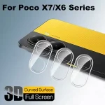3 Xiaomi Poco X7 Pro 5G 3D Camera Protector Cover Little X6 X6Pro X7Pro PocoX7 PocoX7Pro PocoX6Pro Crystal Lens Glass Cap Bangladesh (New)