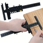 Woodworking Scriber Gauge - Aluminum Alloy Sliding Marking Gauge T-Square Scribing Measuring Marking Framing Ruler Tool (New)
